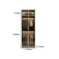 Glass and Wood Wardrobe Armoire Contemporary Wardrobe Closet Clearhalo 'Armoires & Wardrobes' 'armoires_wardrobes' 'Bedroom Furniture' 'furn' 'furn_armoires_wardrobes' 'Furniture' 5611316