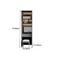 Glass and Wood Wardrobe Armoire Contemporary Wardrobe Closet Clearhalo 'Armoires & Wardrobes' 'armoires_wardrobes' 'Bedroom Furniture' 'furn' 'furn_armoires_wardrobes' 'Furniture' 5611319