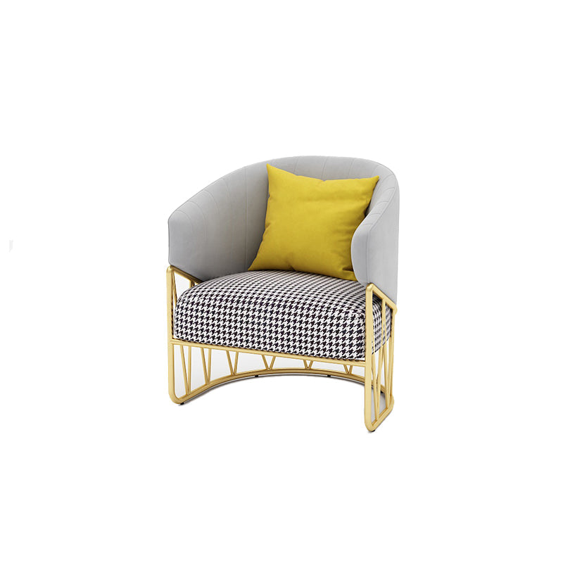 23.62 "W x 29.52" H Velvet Tuxedo Arm Sofa Contemporáneo Standard Sewn Pillow Back Sofa