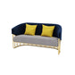 23.62 "W x 29.52" H Velvet Tuxedo Arm Sofa Contemporáneo Standard Sewn Pillow Back Sofa