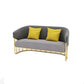 23.62 "W x 29.52" H Velvet Tuxedo Arm Sofa Contemporáneo Standard Sewn Pillow Back Sofa