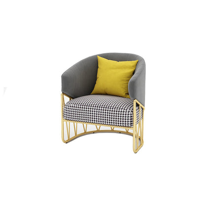 23.62 "W x 29.52" H Velvet Tuxedo Arm Sofa Contemporáneo Standard Sewn Pillow Back Sofa