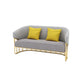 23.62 "W x 29.52" H Velvet Tuxedo Arm Sofa Contemporáneo Standard Sewn Pillow Back Sofa
