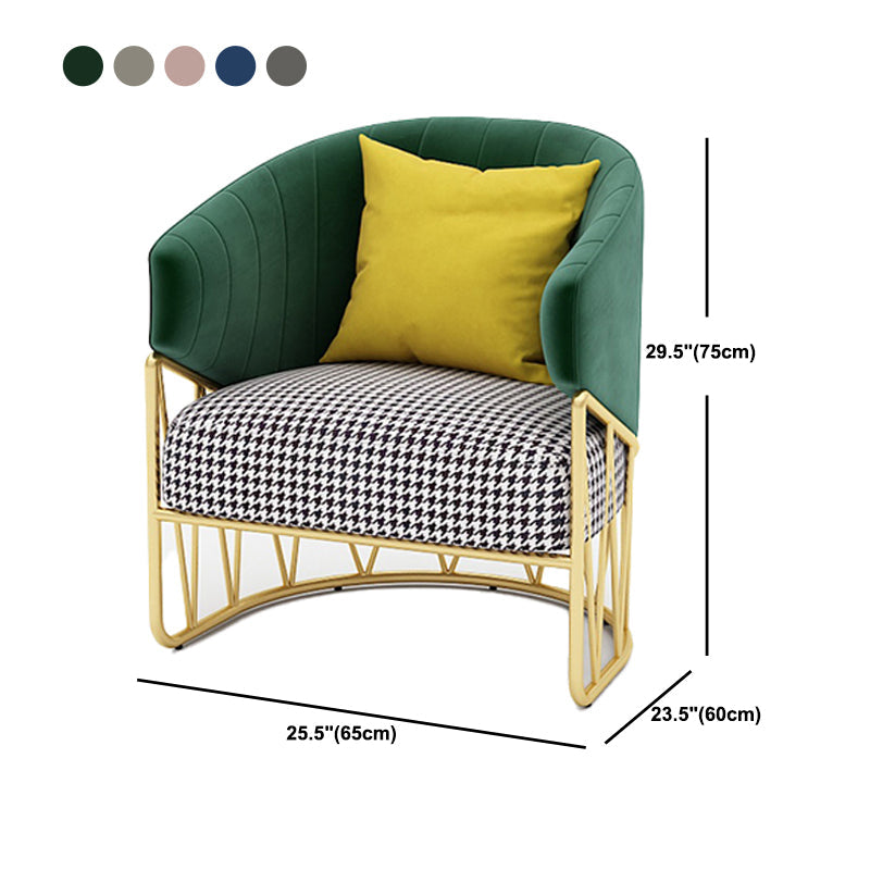 23.62 "W x 29.52" H Velvet Tuxedo Arm Sofa Contemporáneo Standard Sewn Pillow Back Sofa