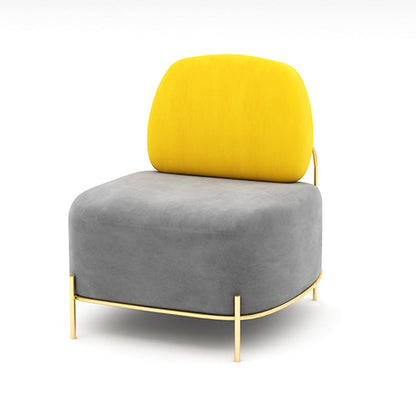 27.55" Wide Velvet Armless Sofa Contemporary Standard Tight Back Sofa