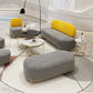 27.55" Wide Velvet Armless Sofa Contemporary Standard Tight Back Sofa
