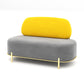 27.55" Wide Velvet Armless Sofa Contemporary Standard Tight Back Sofa