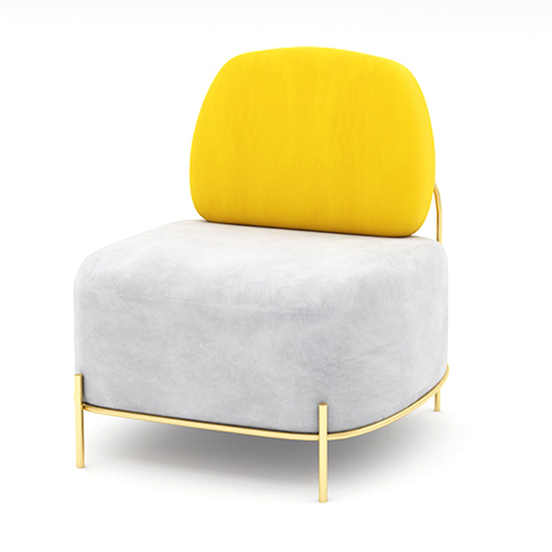 27.55" Wide Velvet Armless Sofa Contemporary Standard Tight Back Sofa