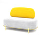27.55" Wide Velvet Armless Sofa Contemporary Standard Tight Back Sofa