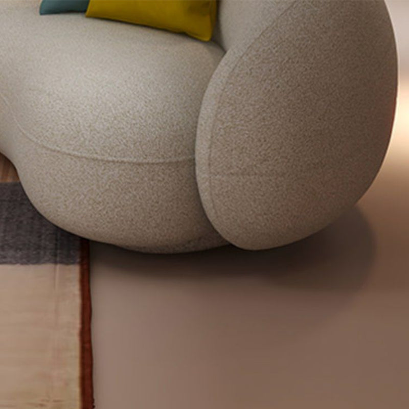 Canapé canapé incurvé contemporain de 27,55 pouces de haut pour le salon