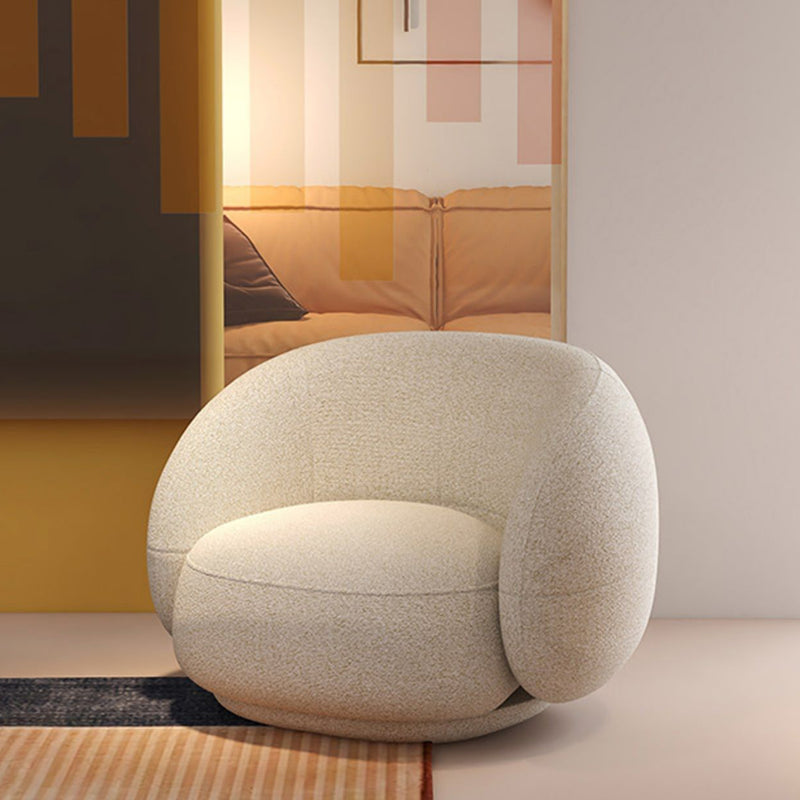 Canapé canapé incurvé contemporain de 27,55 pouces de haut pour le salon