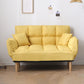Contemporary Biscuit Back Square Arm Linen with Storage Seating 47"L x 18"W x 30"H Lemon Yellow Clearhalo 'furn' 'furn_sofas' 'Furniture' 'Living Room Furniture' 'Sofa' 'sofas' 5611502