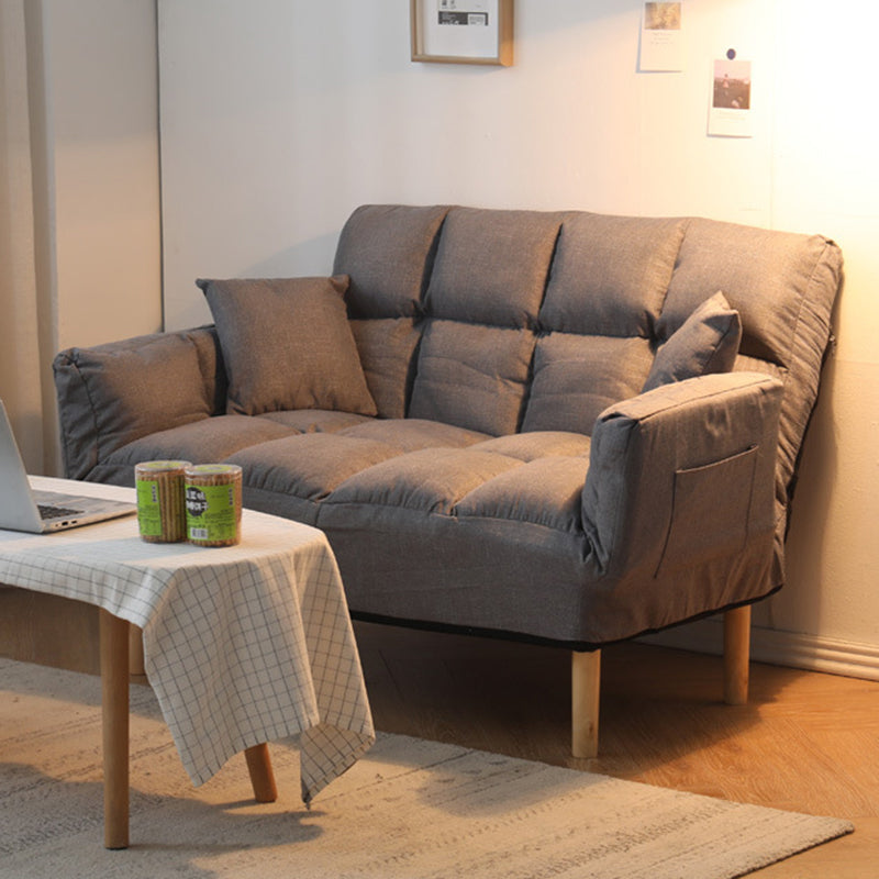 Contemporary Biscuit Back Square Arm Linen with Storage Seating Clearhalo 'furn' 'furn_sofas' 'Furniture' 'Living Room Furniture' 'Sofa' 'sofas' 5611505