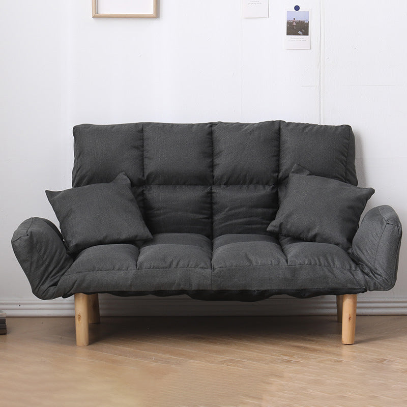 Contemporary Biscuit Back Square Arm Linen with Storage Seating 45"L x 18"W x 26"H Dark Gray Clearhalo 'furn' 'furn_sofas' 'Furniture' 'Living Room Furniture' 'Sofa' 'sofas' 5611509