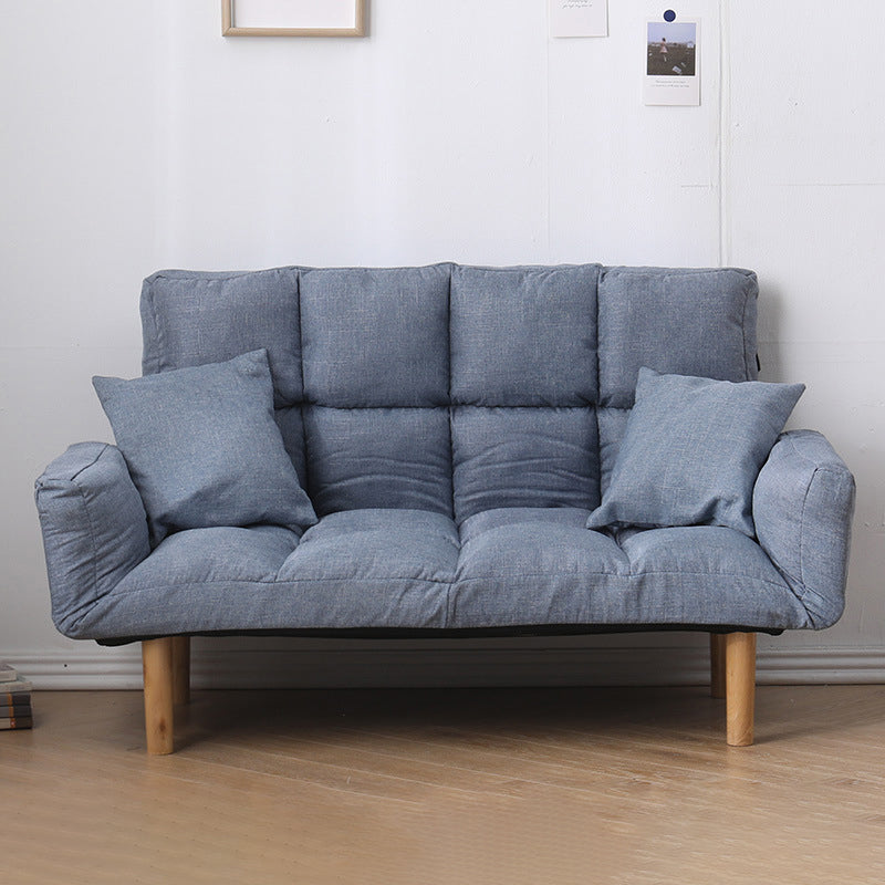 Contemporary Biscuit Back Square Arm Linen with Storage Seating 45"L x 18"W x 26"H Light Blue Clearhalo 'furn' 'furn_sofas' 'Furniture' 'Living Room Furniture' 'Sofa' 'sofas' 5611513