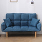 Contemporary Biscuit Back Square Arm Linen with Storage Seating 45"L x 18"W x 26"H Dark Blue Clearhalo 'furn' 'furn_sofas' 'Furniture' 'Living Room Furniture' 'Sofa' 'sofas' 5611520