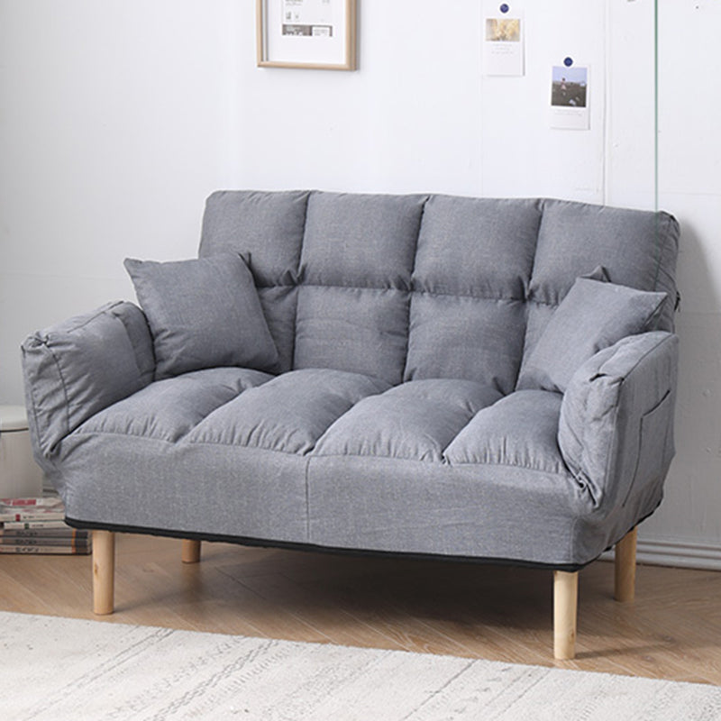 Contemporary Biscuit Back Square Arm Linen with Storage Seating Clearhalo 'furn' 'furn_sofas' 'Furniture' 'Living Room Furniture' 'Sofa' 'sofas' 5611521