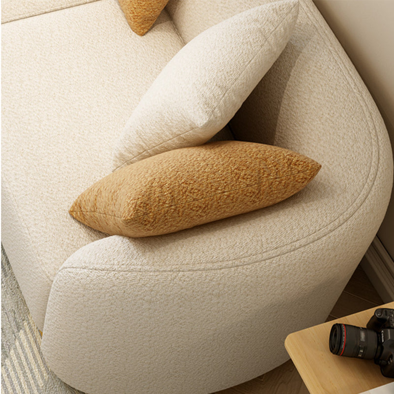 Moderne stijl Sofa Wind Zelfs achtersteun gebogen rugleuning spons kussen vullende bankbed