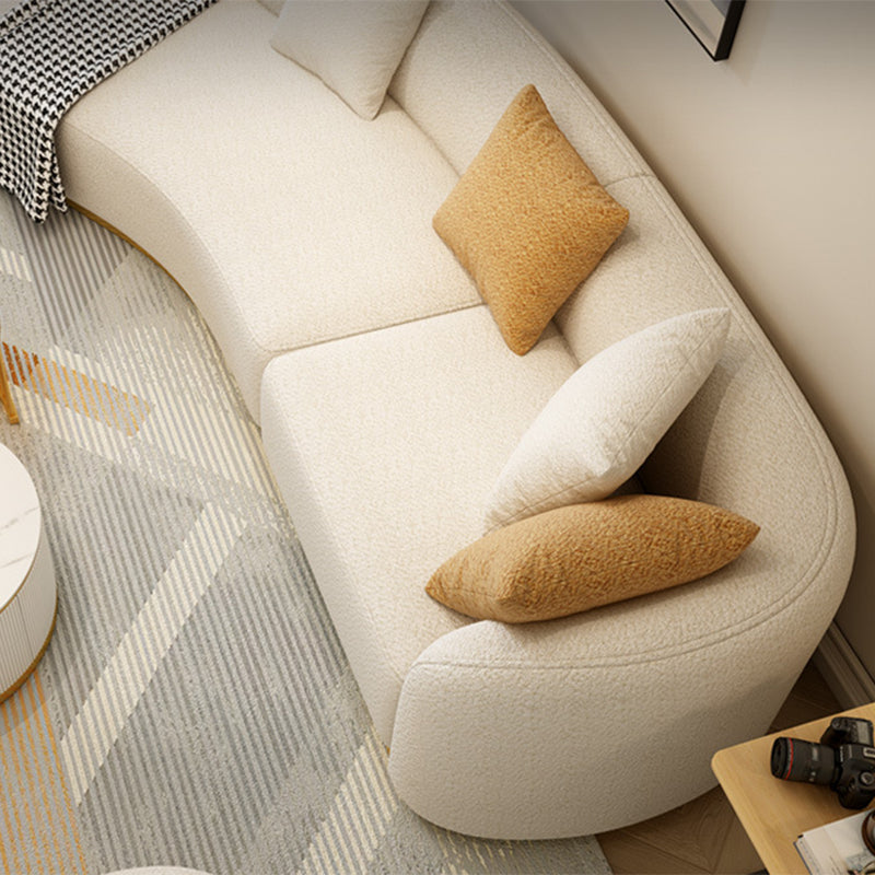 Moderne stijl Sofa Wind Zelfs achtersteun gebogen rugleuning spons kussen vullende bankbed