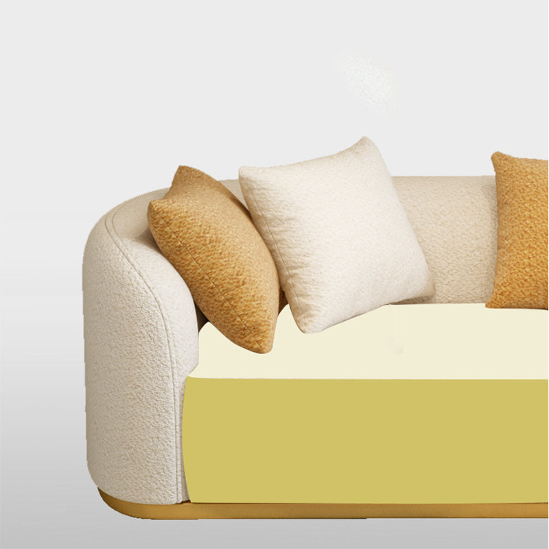 Moderne stijl Sofa Wind Zelfs achtersteun gebogen rugleuning spons kussen vullende bankbed