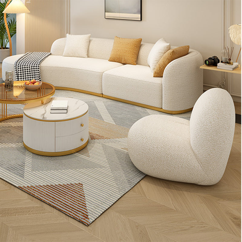 Moderne stijl Sofa Wind Zelfs achtersteun gebogen rugleuning spons kussen vullende bankbed