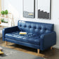 Contemporary Biscuit Back Standard Square Arm Genuine Leather Sofa Blue Clearhalo 'furn' 'furn_sofas' 'Furniture' 'Living Room Furniture' 'Sofa' 'sofas' 5611677
