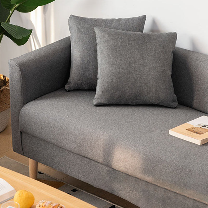 Divano contemporaneo con 3 cuscini di divano stazionario a braccio quadrato standard