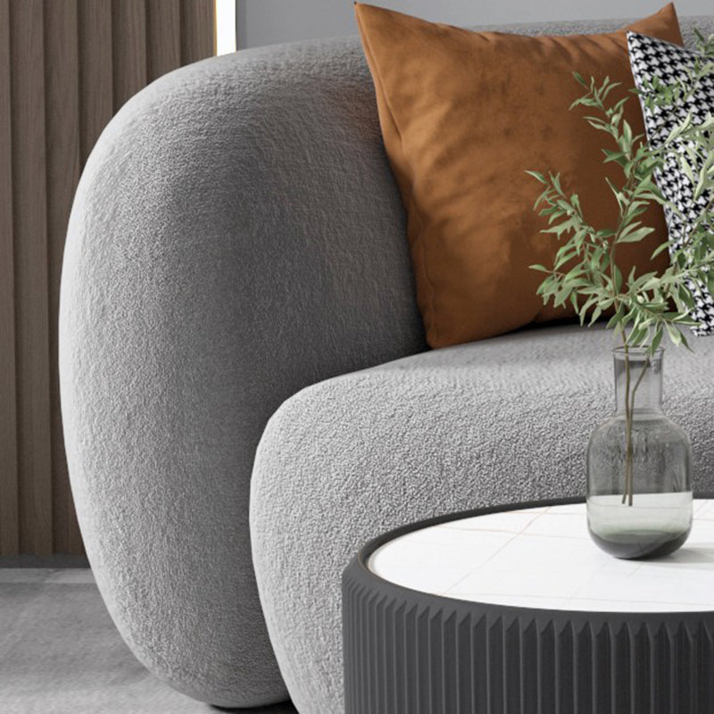 Wool Contemporary Recessed Arm Sofa Curved Sofa for Living Room, Apartment Clearhalo 'furn' 'furn_sofas' 'Furniture' 'Living Room Furniture' 'Sofa' 'sofas' 5611741
