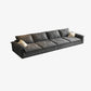 Dark Gray Faux Leather Sofa/Sectional Stain-Resistant Sofa for Living Room