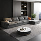 Dark Gray Faux Leather Sofa/Sectional Stain-Resistant Sofa for Living Room