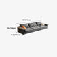 Dark Gray Faux Leather Sofa/Sectional Stain-Resistant Sofa for Living Room