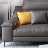 Faux leather Sloped Arms Sectionals,133" * 34" * 38" Sectional Sofa Clearhalo 'furn' 'furn_sectionals' 'Furniture' 'Living Room Furniture' 'Sectionals' 5611798