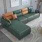 Multicolor Choice Imitation Leather Sofa Bed Embedded Armrest with Pillow Back Sofa
