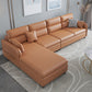 Multicolor Choice Imitation Leather Sofa Bed Embedded Armrest with Pillow Back Sofa