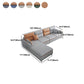 Multicolor Choice Imitation Leather Sofa Bed Embedded Armrest with Pillow Back Sofa