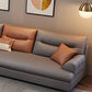 Modernism Faux Leather 3/4-seat Sectional Flared Arm Sectional