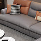 Modernism Faux Leather 3/4-seat Sectional Flared Arm Sectional