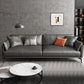 Scandinavian Dark Gray Stain-Resistant Storage Grain Leather Sofa & Chaise Clearhalo 'furn' 'furn_sectionals' 'Furniture' 'Living Room Furniture' 'Sectionals' 5611888