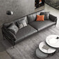 Scandinavian Dark Gray Stain-Resistant Storage Grain Leather Sofa & Chaise Clearhalo 'furn' 'furn_sectionals' 'Furniture' 'Living Room Furniture' 'Sectionals' 5611889