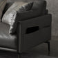 Scandinavian Dark Gray Stain-Resistant Storage Grain Leather Sofa & Chaise Clearhalo 'furn' 'furn_sectionals' 'Furniture' 'Living Room Furniture' 'Sectionals' 5611893