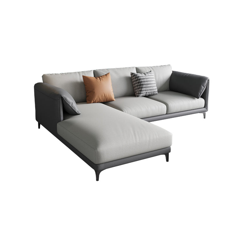 Removable Cushions Sectionals,Pillow Top Arm,33" H Sectionals in Grey