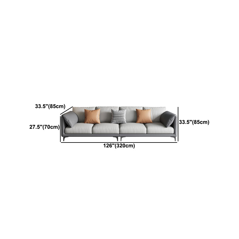 Removable Cushions Sectionals,Pillow Top Arm,33" H Sectionals in Grey