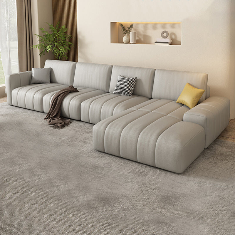 Le macchie scandinave-resistenti per il soggiorno del braccio quadrato di divano e chaise