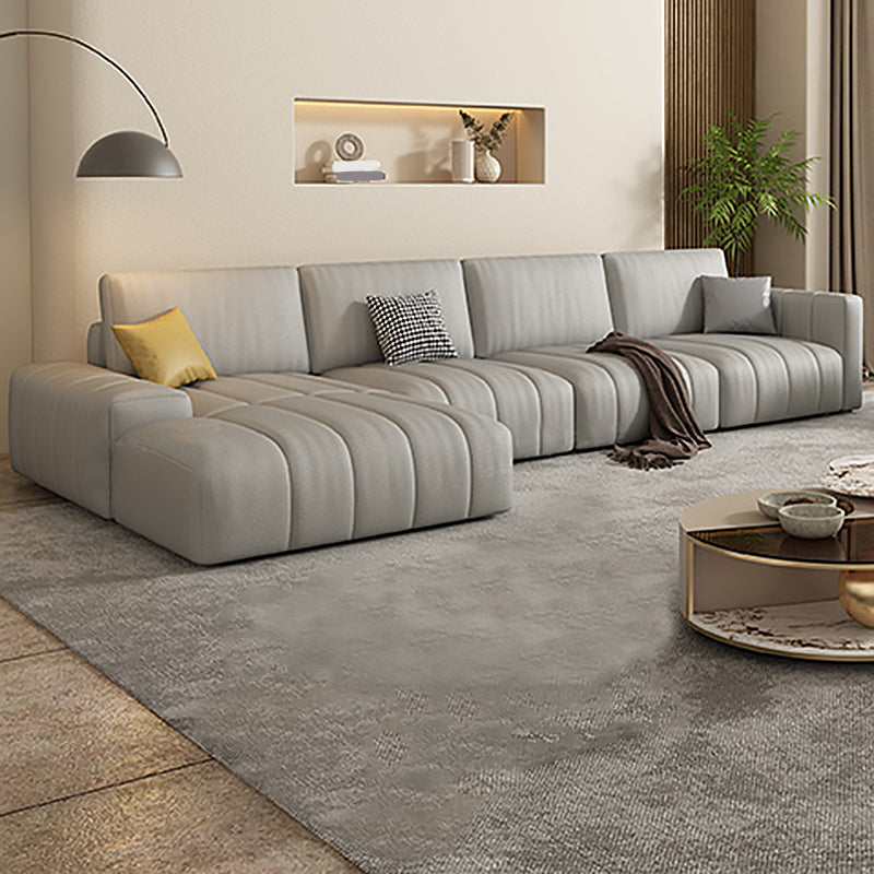 Le macchie scandinave-resistenti per il soggiorno del braccio quadrato di divano e chaise