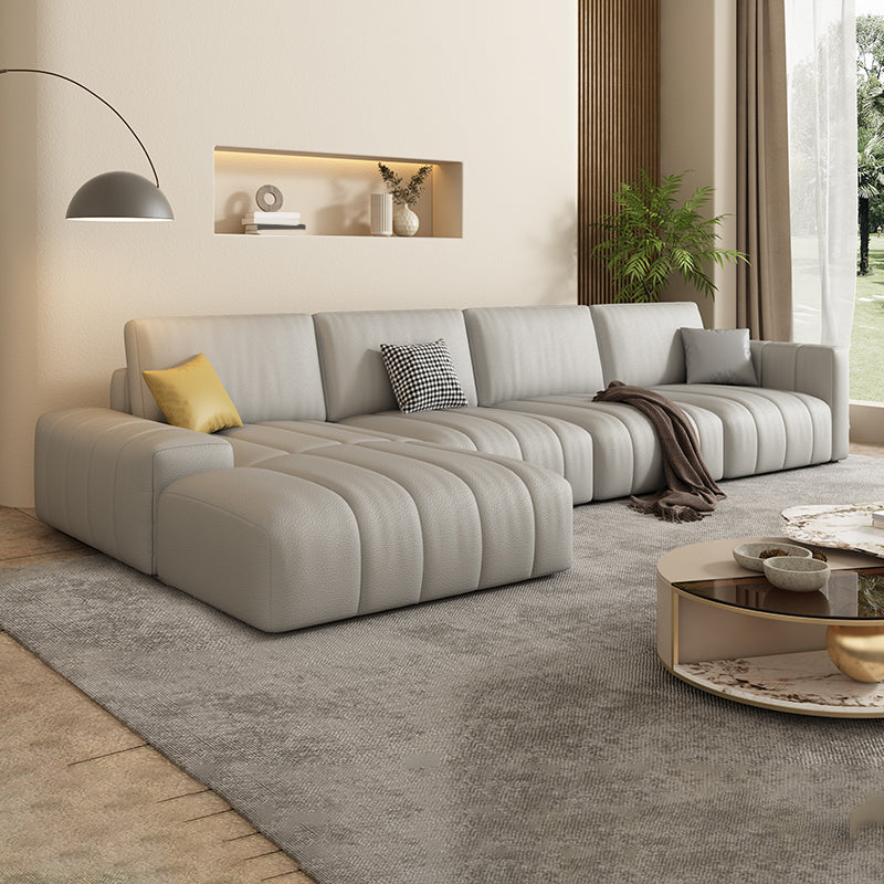 Le macchie scandinave-resistenti per il soggiorno del braccio quadrato di divano e chaise