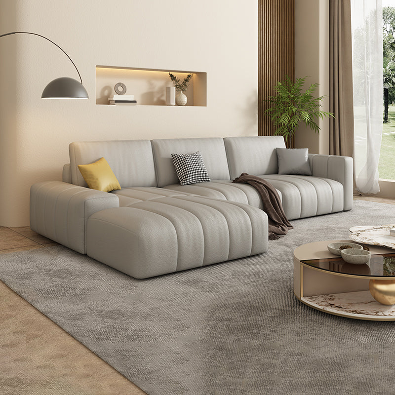 Le macchie scandinave-resistenti per il soggiorno del braccio quadrato di divano e chaise