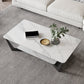 Slate Rectangular Coffee Table Minimalist Modern Coffee Table White Clearhalo 'Coffee & Accent Tables' 'Coffee Tables' 'coffee_tables' 'furn' 'furn_coffee_tables' 'Furniture' 'Living Room Furniture' 5612075