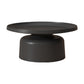Metal Minimalist Cocktail Table Round Coffee Table for Living Room 30"L x 30"W x 14"H Black Clearhalo 'Coffee & Accent Tables' 'Coffee Tables' 'coffee_tables' 'furn' 'furn_coffee_tables' 'Furniture' 'Living Room Furniture' 5612085