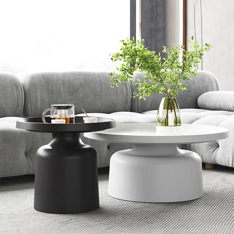 Metal Minimalist Cocktail Table Round Coffee Table for Living Room Clearhalo 'Coffee & Accent Tables' 'Coffee Tables' 'coffee_tables' 'furn' 'furn_coffee_tables' 'Furniture' 'Living Room Furniture' 5612089
