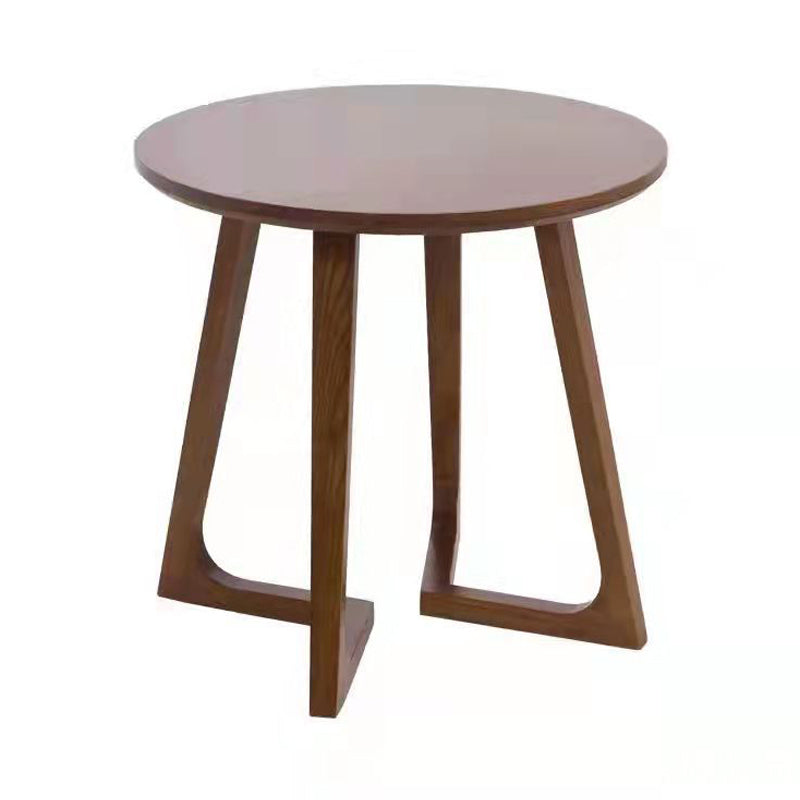 Tavolino da caffè scandinavo rotondo in legno massello Tavolo da cocktail a slitta da 23,6 pollici di altezza